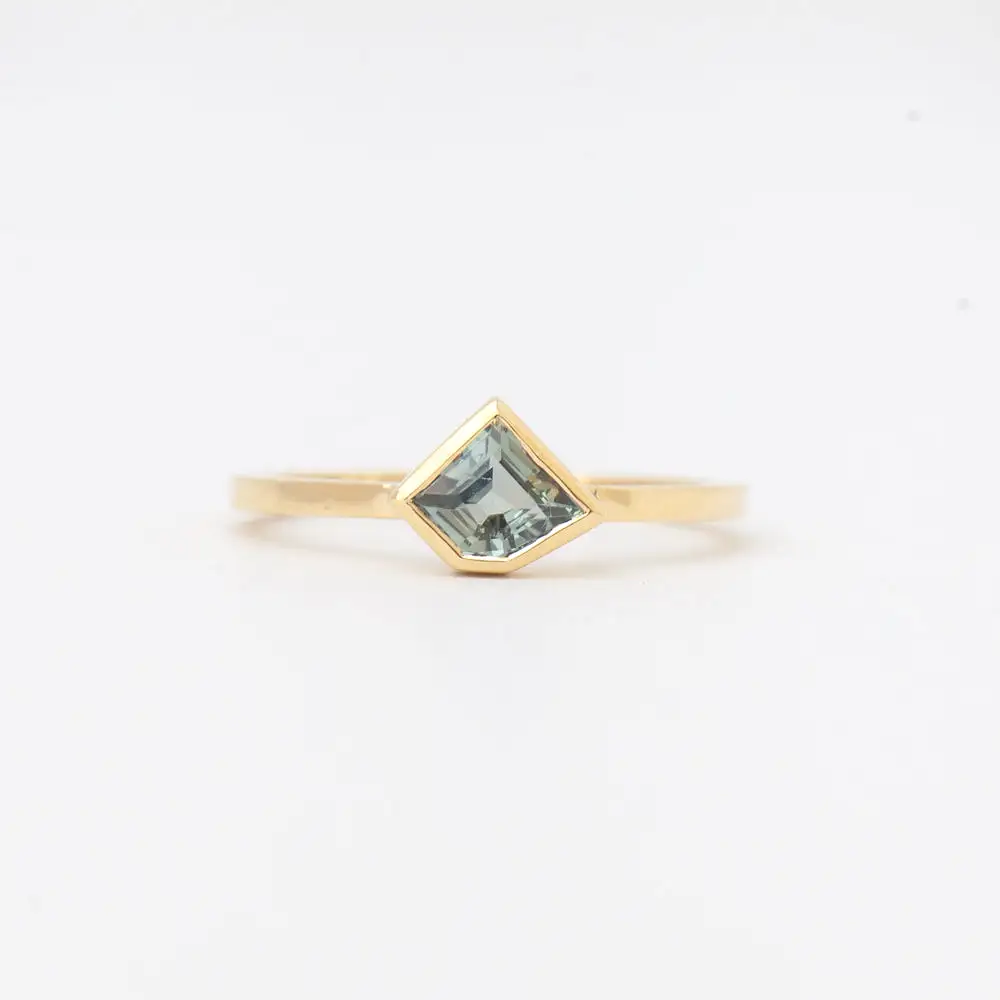 0.50 ct Green Sapphire Mosaic Stack Ring