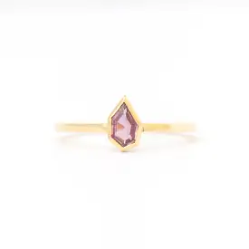 0.50 ct Pink Hexagonal Sapphire Mosaic Stack Ring