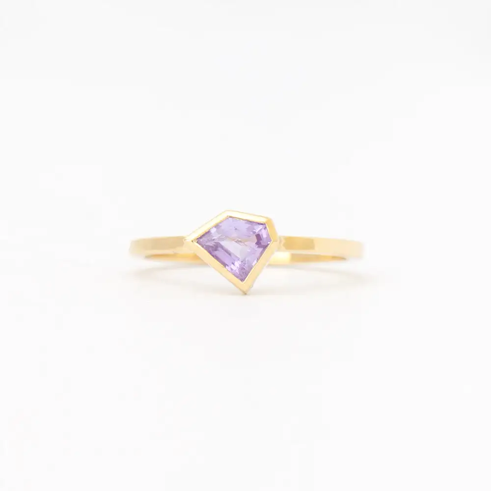 0.50 ct Purple Sapphire Mosaic Stack Ring