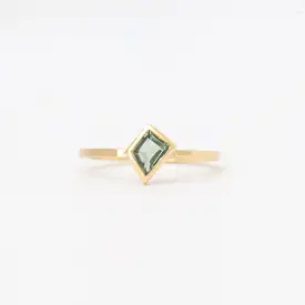 0.54 ct Green Sapphire Mosaic Stack Ring