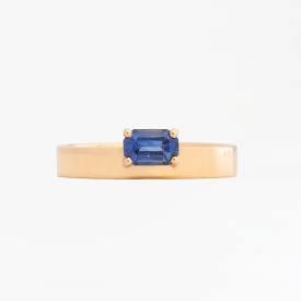 0.65 ct Blue Sapphire Monolith Ring