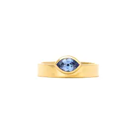 0.81 ct Marquise Sapphire Monolith Ring