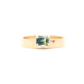 0.84 ct Australian Gradient Sapphire Horizontal Monolith Ring