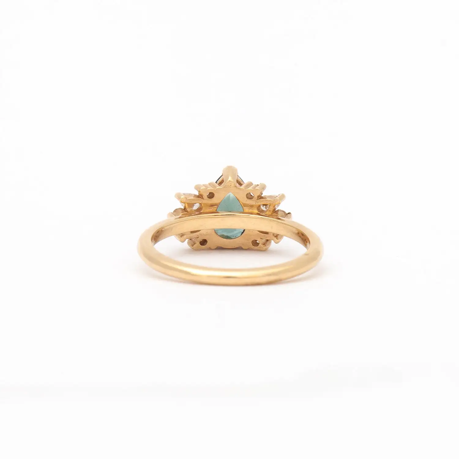 1.32 ct Teal Pear Sapphire Kori Ring