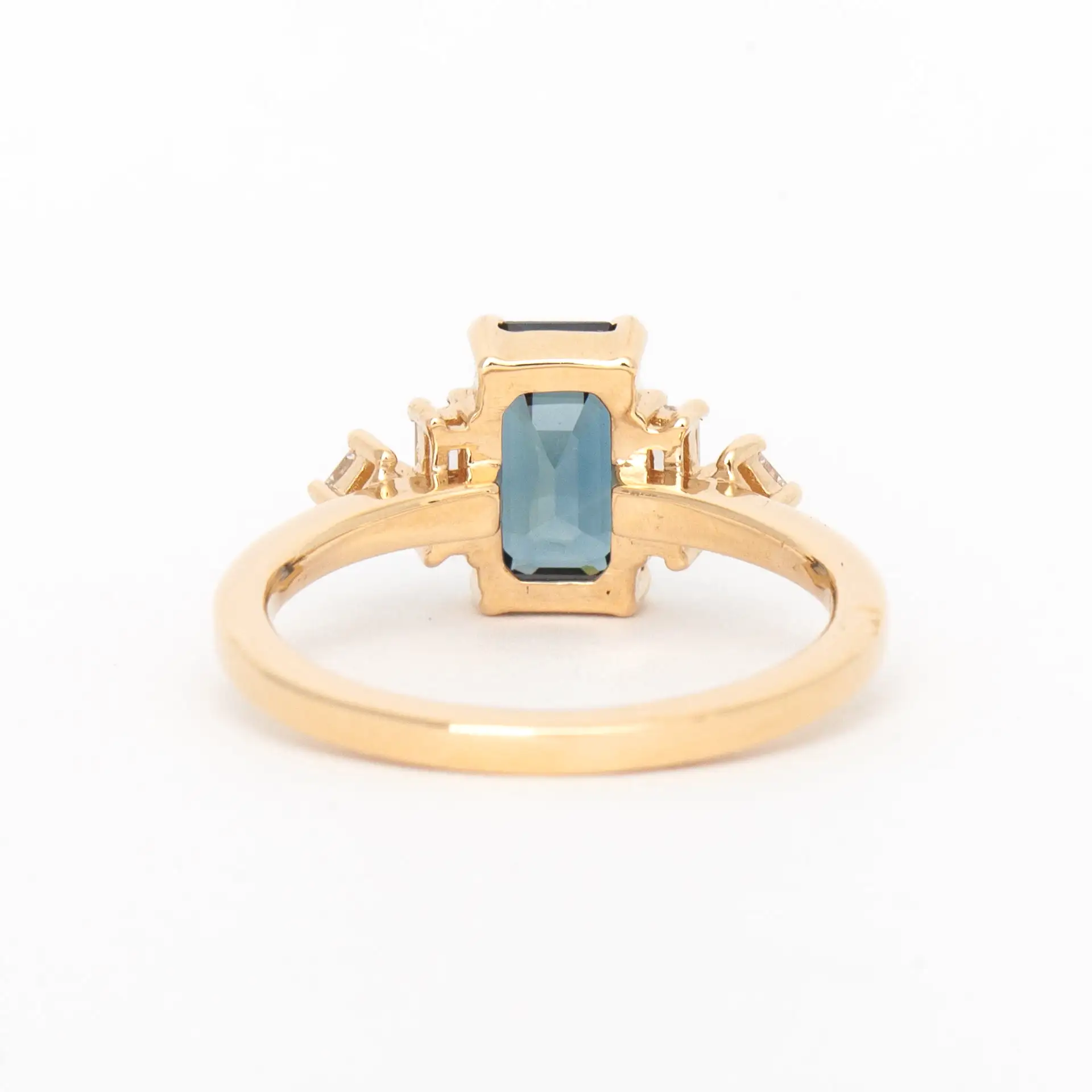 1.92 ct Blue-Green Sapphire Josie Ring