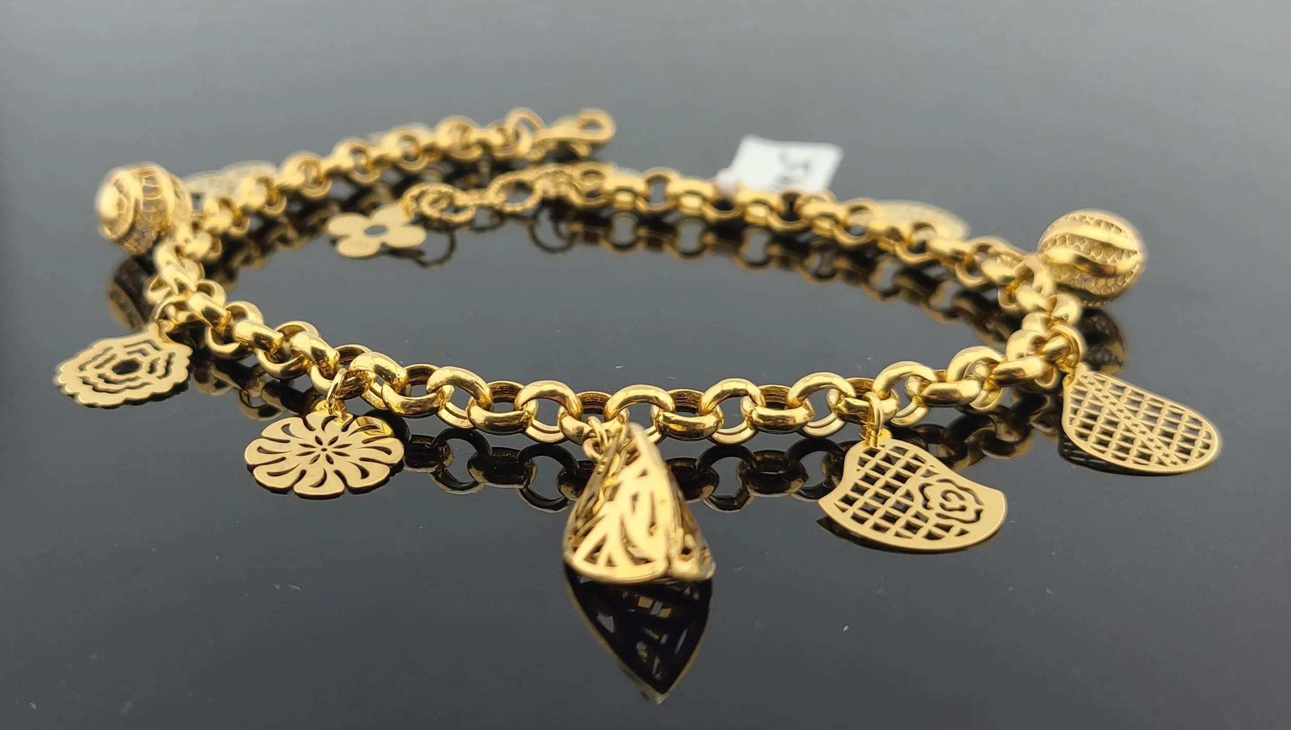 21K Solid Gold Turkish Style Bracelet B9045