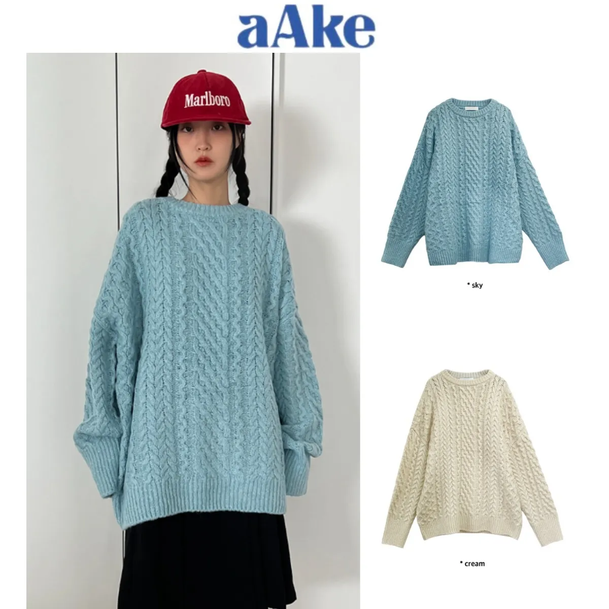 AAKE  |Street Style V-neck & Crew neck