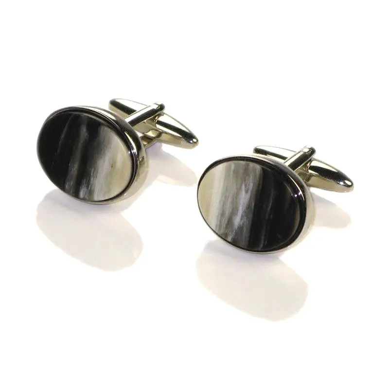 ABBEYHORN Cufflinks - Oval Oxhorn