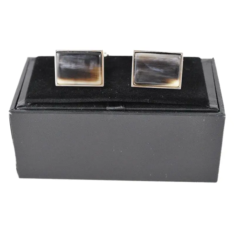 ABBEYHORN Cufflinks - Rectangle Oxhorn