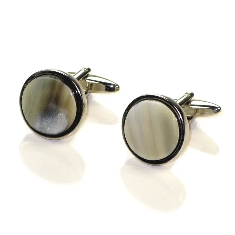 ABBEYHORN Cufflinks - Round Oxhorn