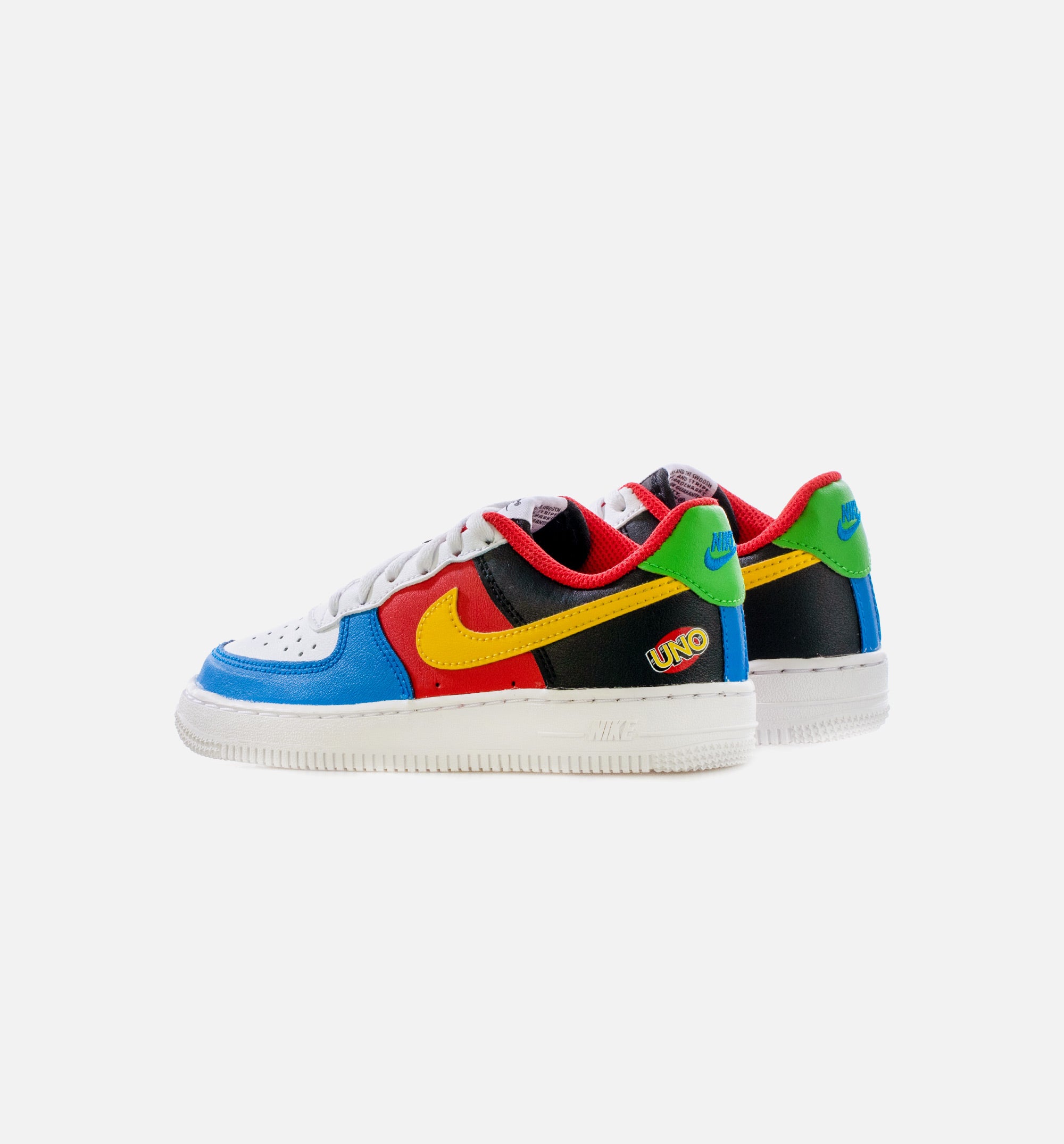 Air Force 1 UNO Preschool Lifestyle Shoe - Black/Red/Multi Free Shipping