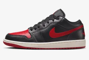 Air Jordan 1 Low Bred Sail Black Gym Red DC0774-061