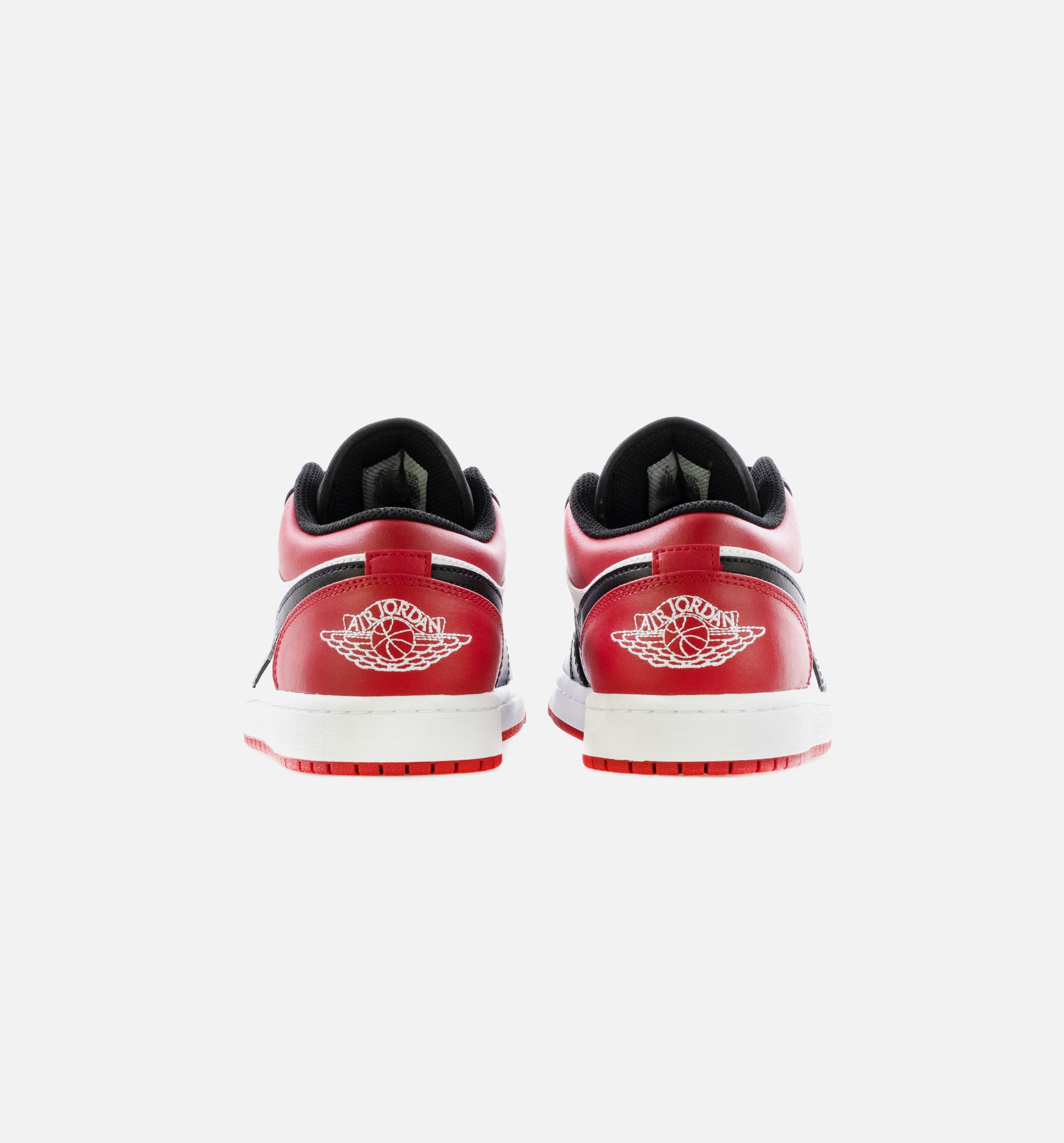 Air Jordan 1 Low Bred Toe Mens Lifestyle Shoe - White/Black/University Red Limit One Per Customer