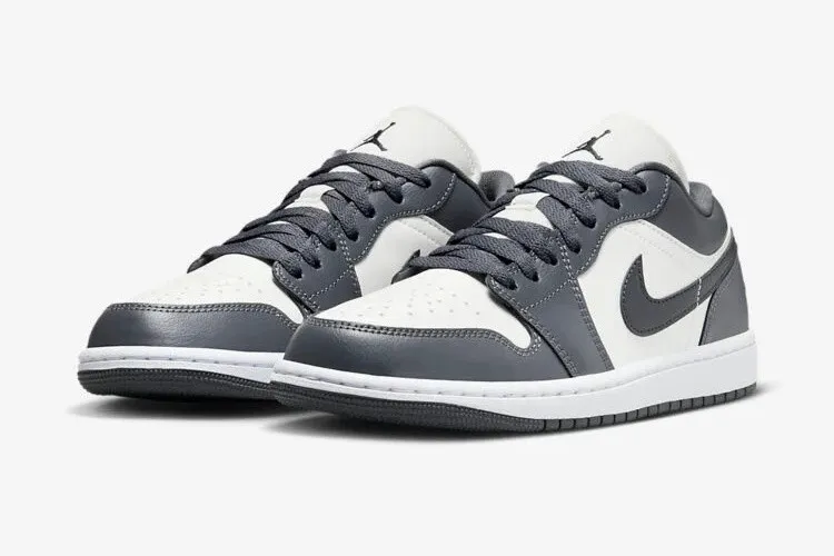 Air Jordan 1 Low Dark Grey Sail Off Noir White DC0774-102