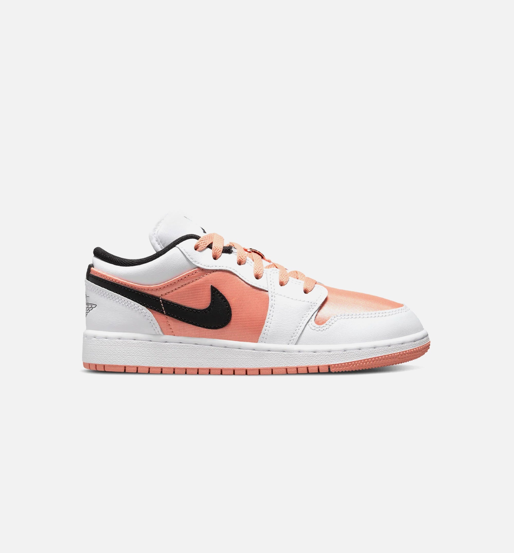 Air Jordan 1 Low Light Madder Root Grade School Lifestyle Shoe - Pink/White