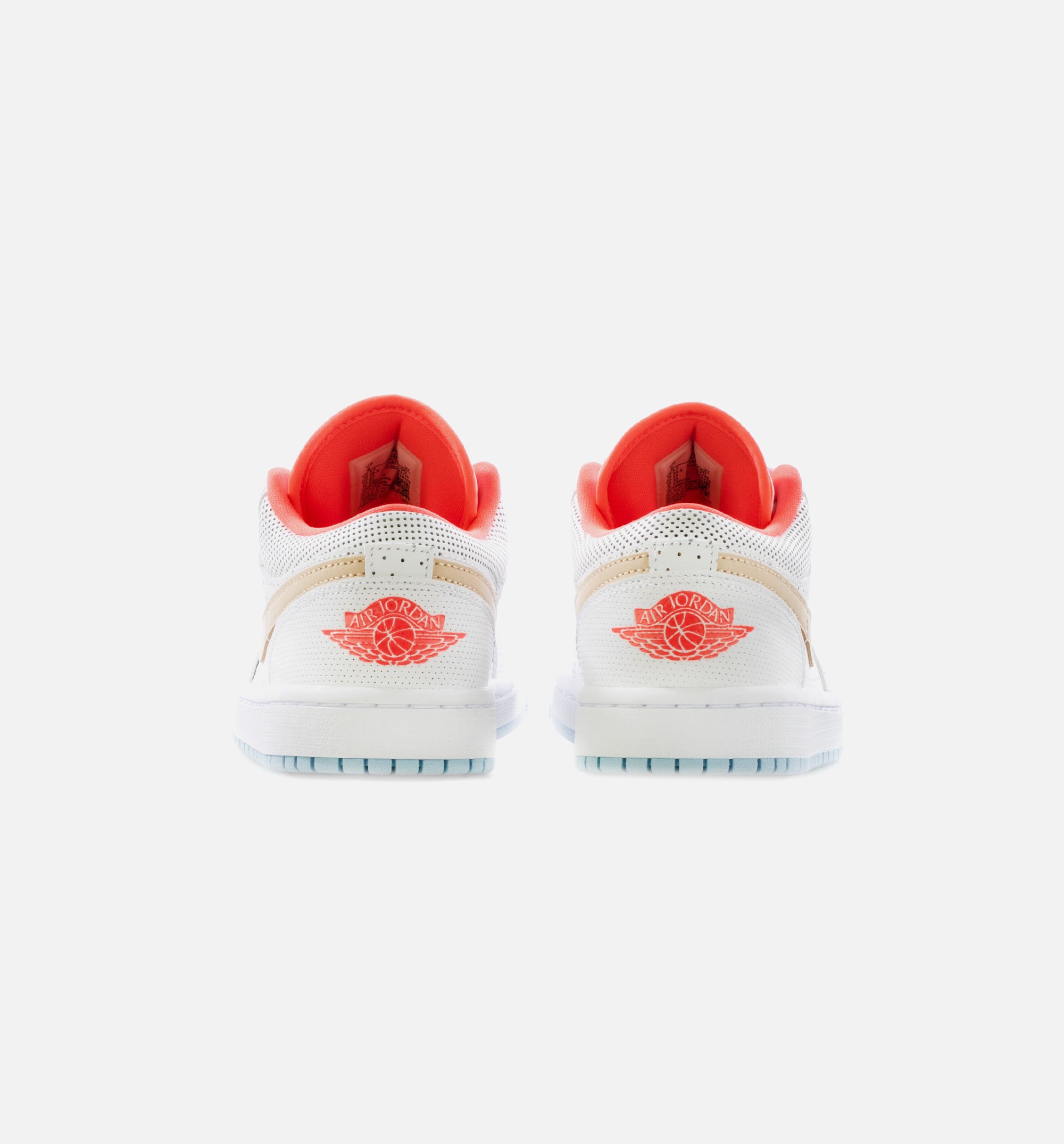 Air Jordan 1 Low White Sesame Womens Lifestyle Shoe - White/Sesame/Flash Crimson/Psychic Blue