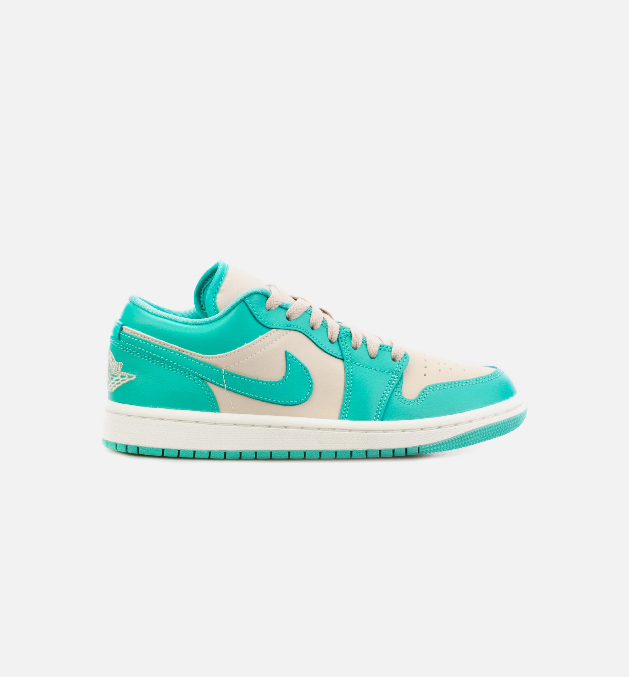 Air Jordan 1 Low Womens Lifestyle Shoe - Teal Blue/ Beige