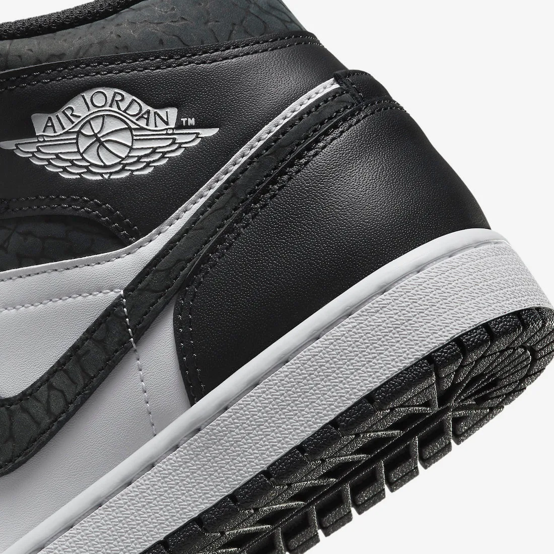 Air Jordan 1 Mid Panda Elephant Off Noir Black White FB9911-001