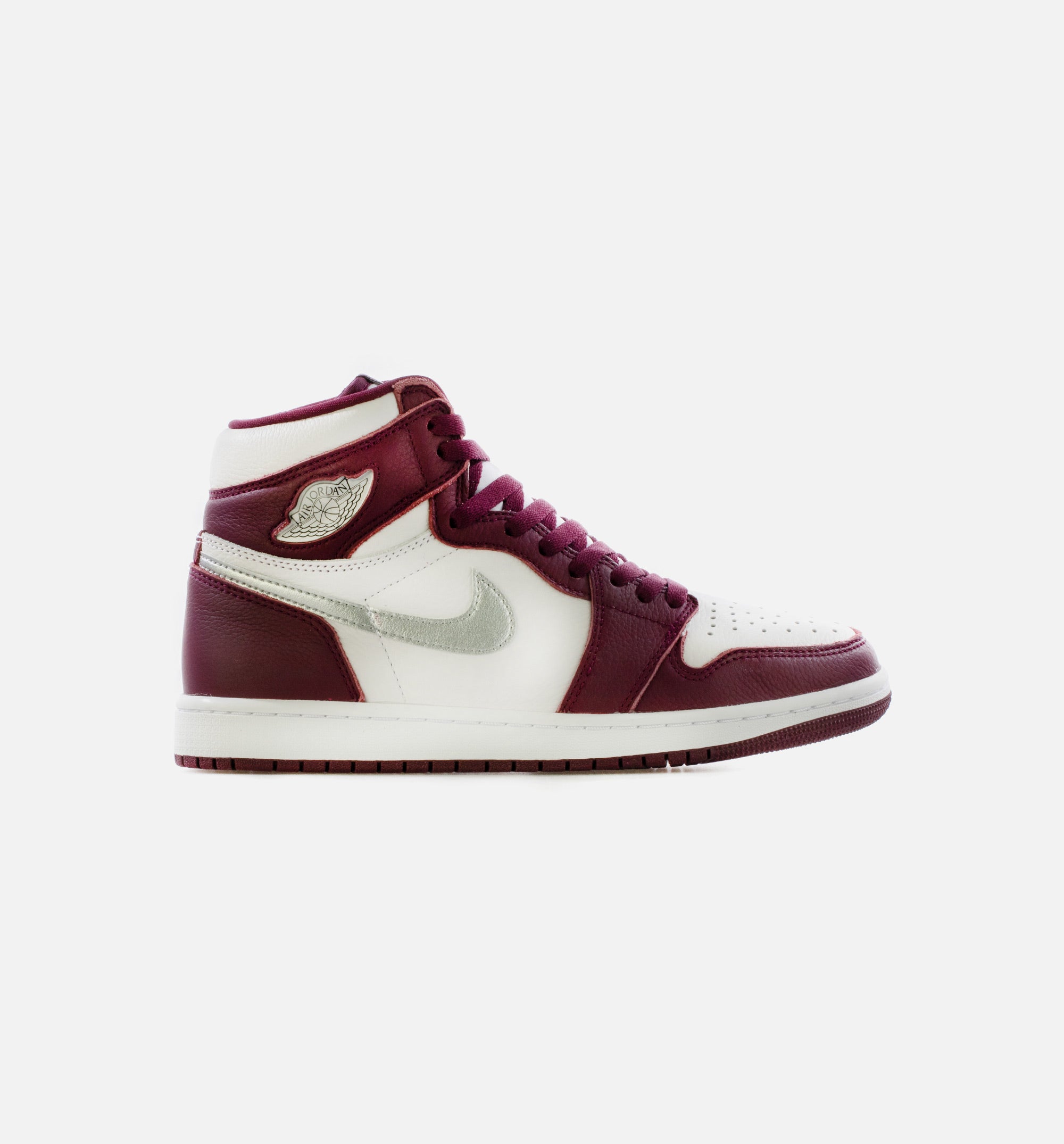 Air Jordan 1 Retro High OG Bordeaux Mens Lifestyle Shoe - Bordeaux/White/Metallic Silver Limit One Per Customer