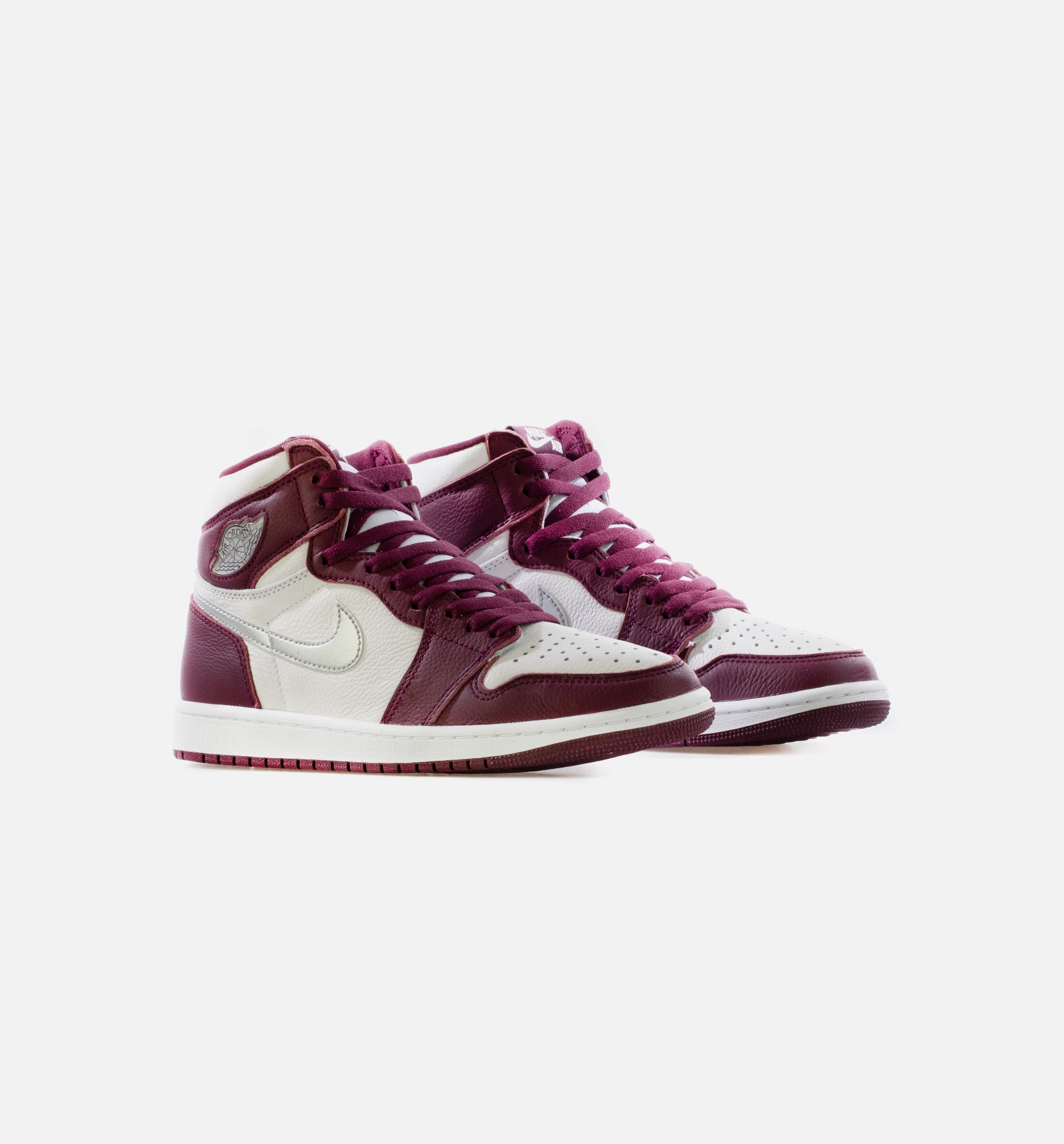 Air Jordan 1 Retro High OG Bordeaux Mens Lifestyle Shoe - Bordeaux/White/Metallic Silver Limit One Per Customer