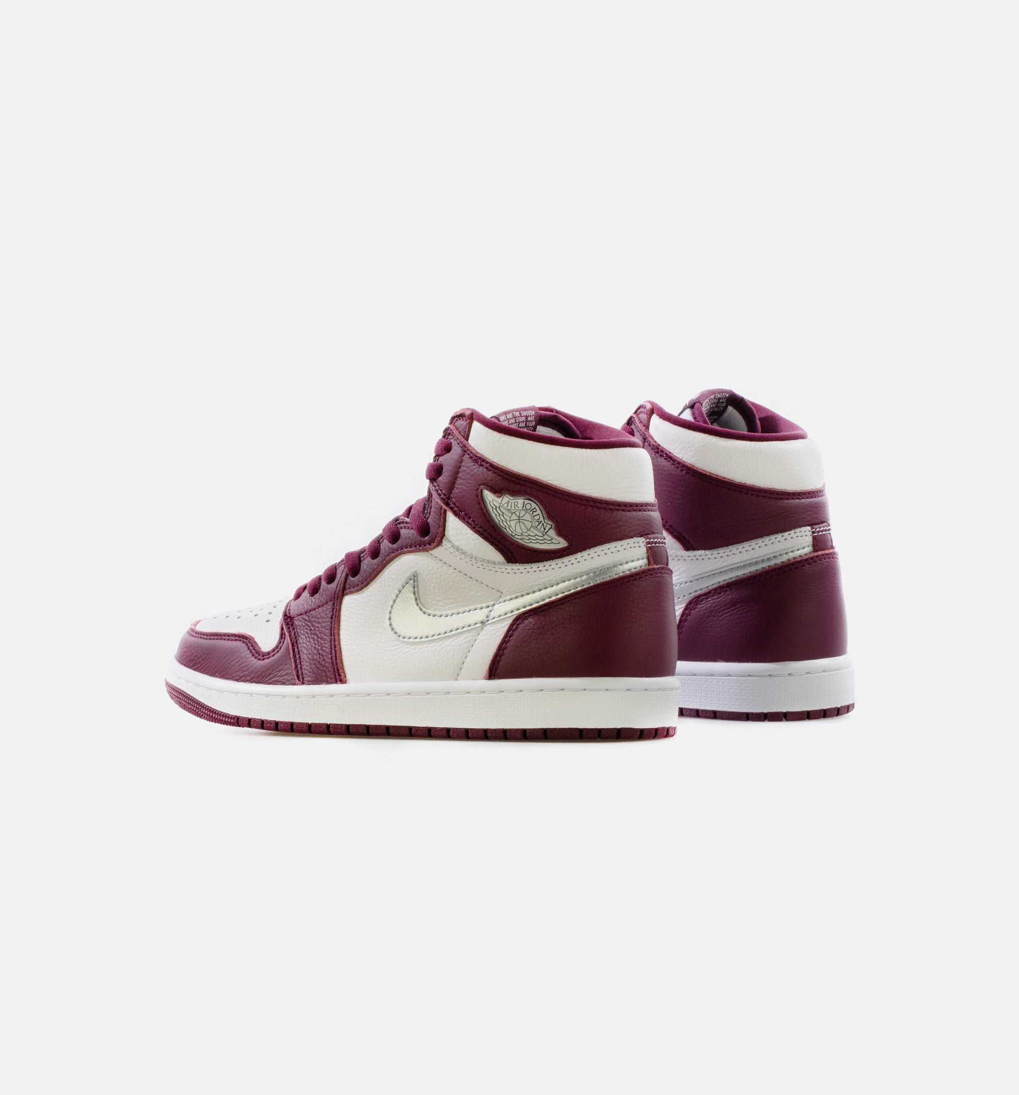 Air Jordan 1 Retro High OG Bordeaux Mens Lifestyle Shoe - Bordeaux/White/Metallic Silver Limit One Per Customer