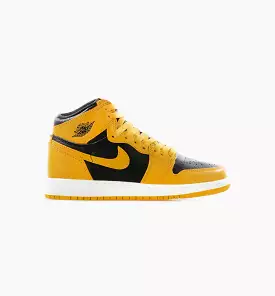 Air Jordan 1 Retro High OG Grade School Lifestlye Shoe - Pollen/Black/White Limit One Per Customer