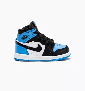 Air Jordan 1 Retro High OG University Blue Infant Toddler Lifestyle Shoe - Black/Blue