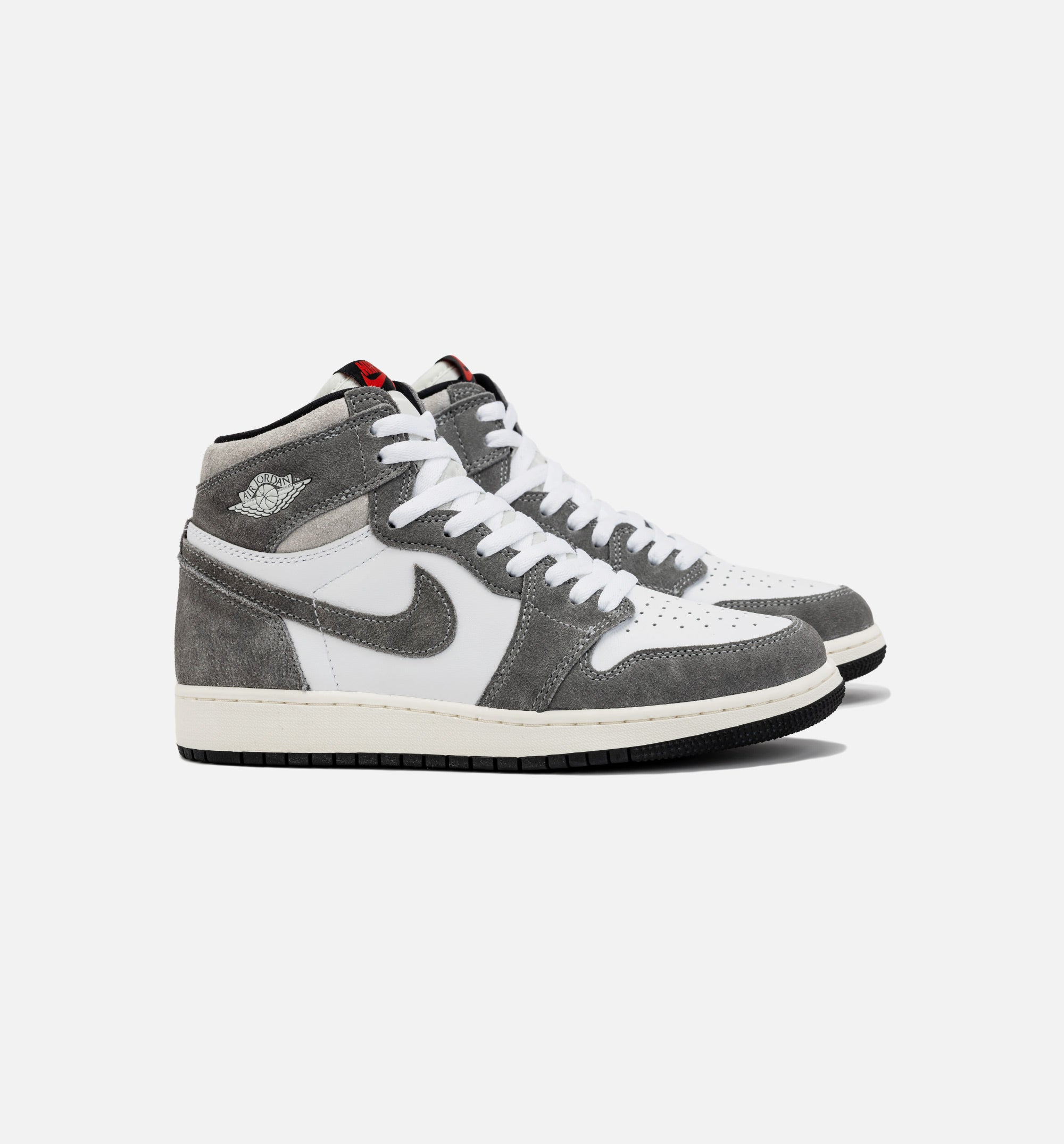 Air Jordan 1 Retro High OG Washed Heritage Grade School Lifestyle Shoe - Grey/White Free Shipping