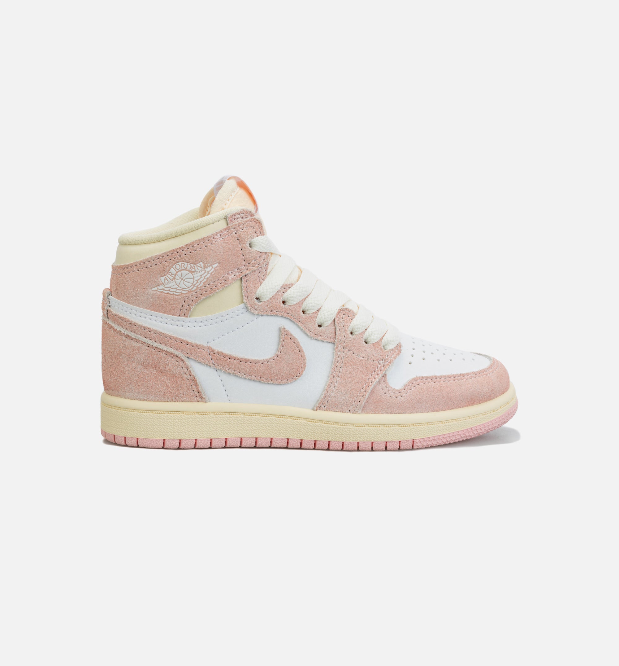 Air Jordan 1 Retro High OG Washed Pink Preschool Lifestyle Shoe - White/Pink