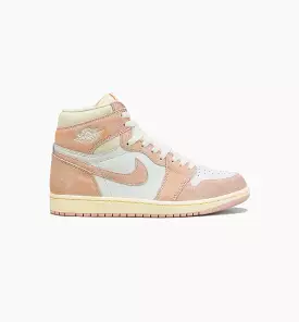 Air Jordan 1 Retro High OG Washed Pink Womens Lifestyle Shoe - White/Pink