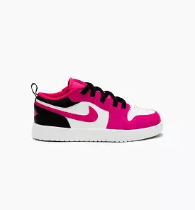 Air Jordan 1 Retro Low Fierce Pink Preschool Lifestyle Shoe - White/ Fierce Pink