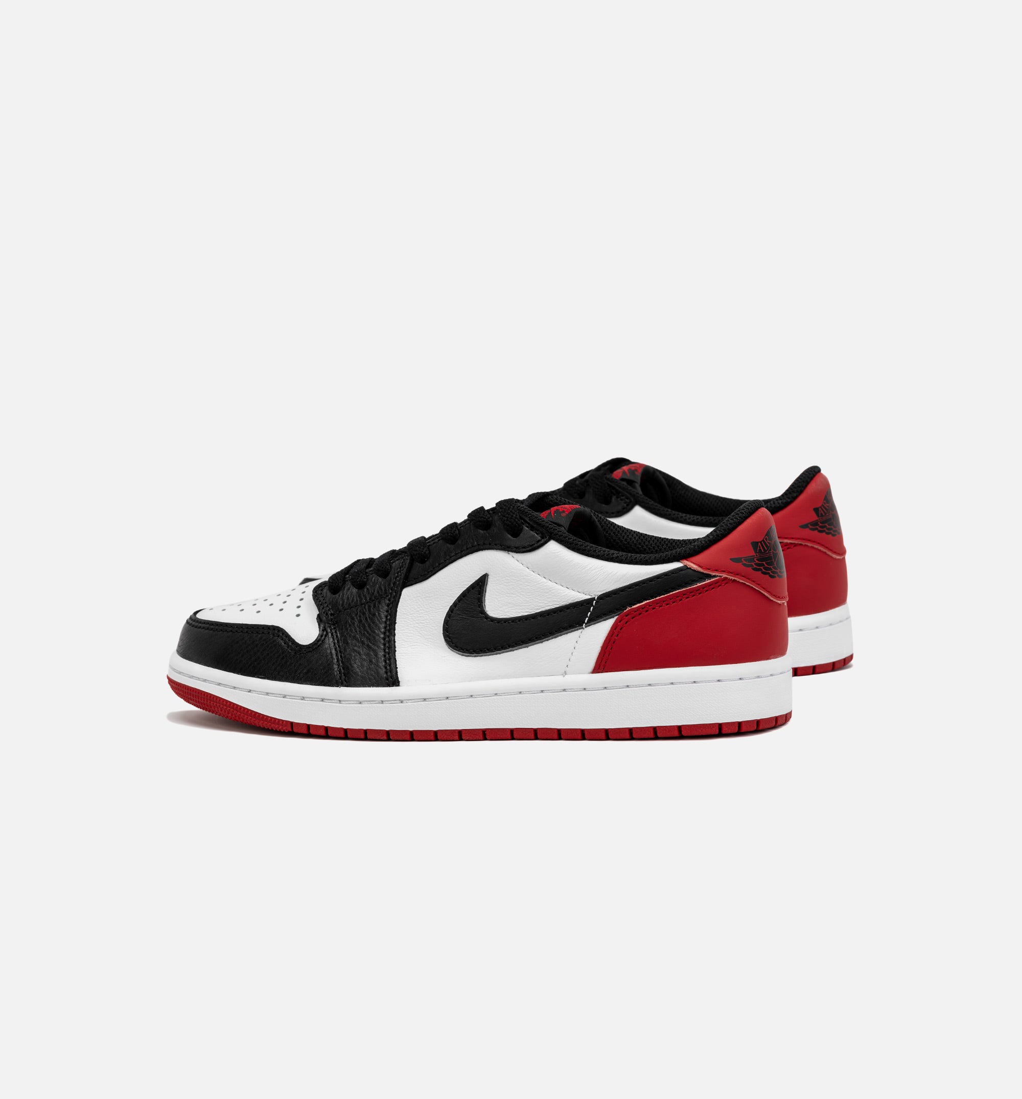 Air Jordan 1 Retro Low OG Black Toe Mens Lifestyle Shoe - Black/Red