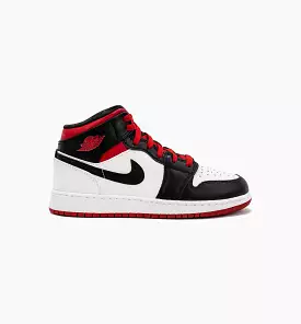 Air Jordan 1 Retro Mid Gym Red Grade School Lifestyle Shoe - Black/Red