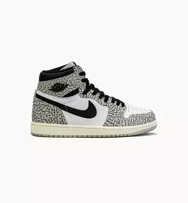 Air Jordan 1 Retro White Cement Mens Lifestyle Shoe - White/Grey