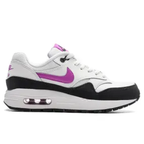 Air Max 1 BG (GS) - White/Fuchsia Dream/Dark Obsidian