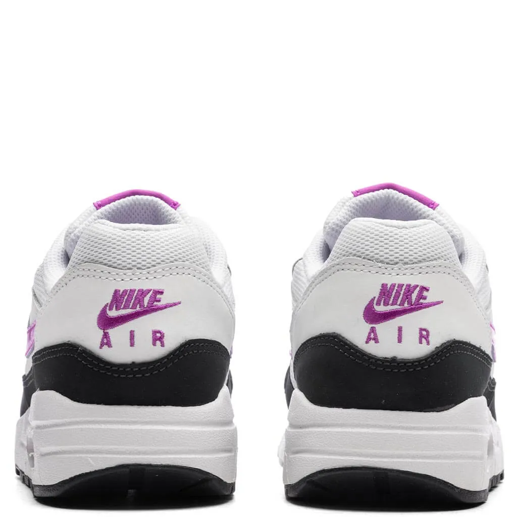 Air Max 1 BG (GS) - White/Fuchsia Dream/Dark Obsidian