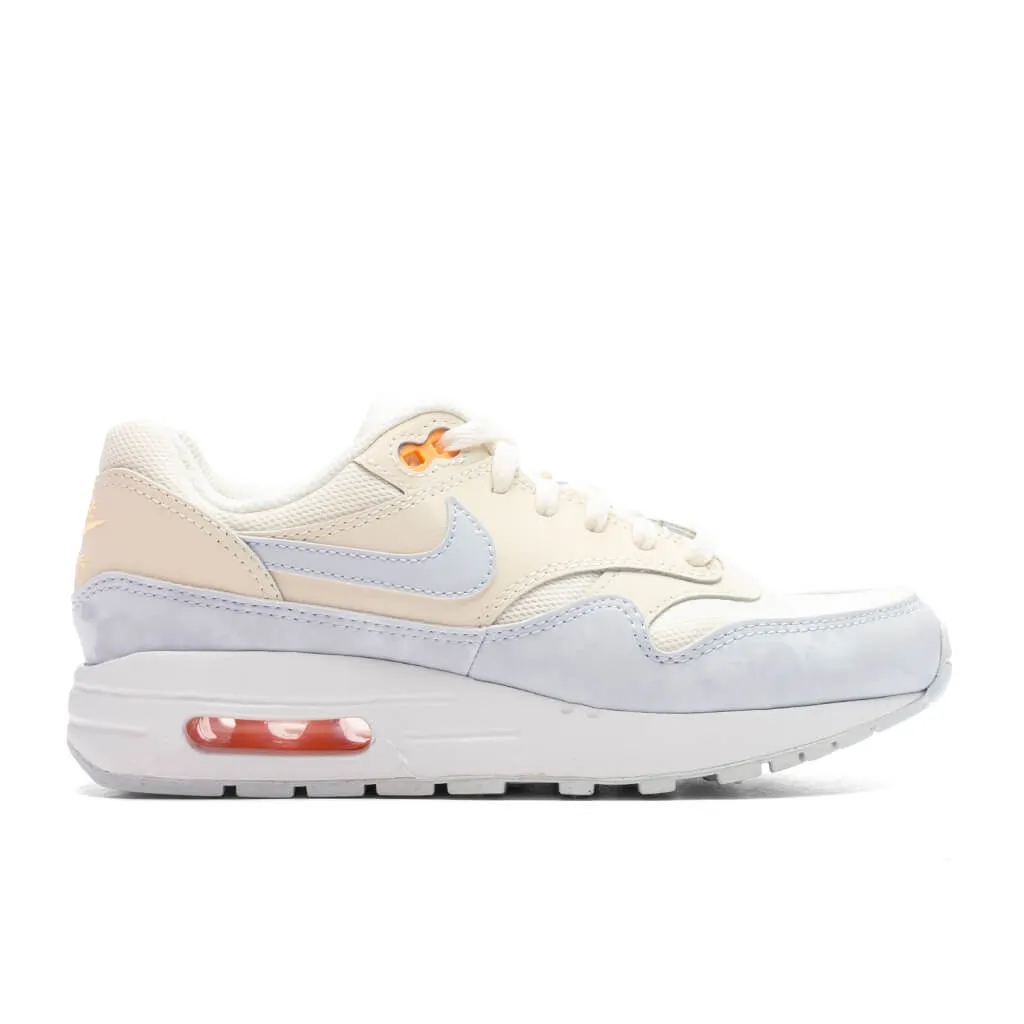 Air Max 1 (GS) - Pale Ivory/Football Grey/Melon Tint