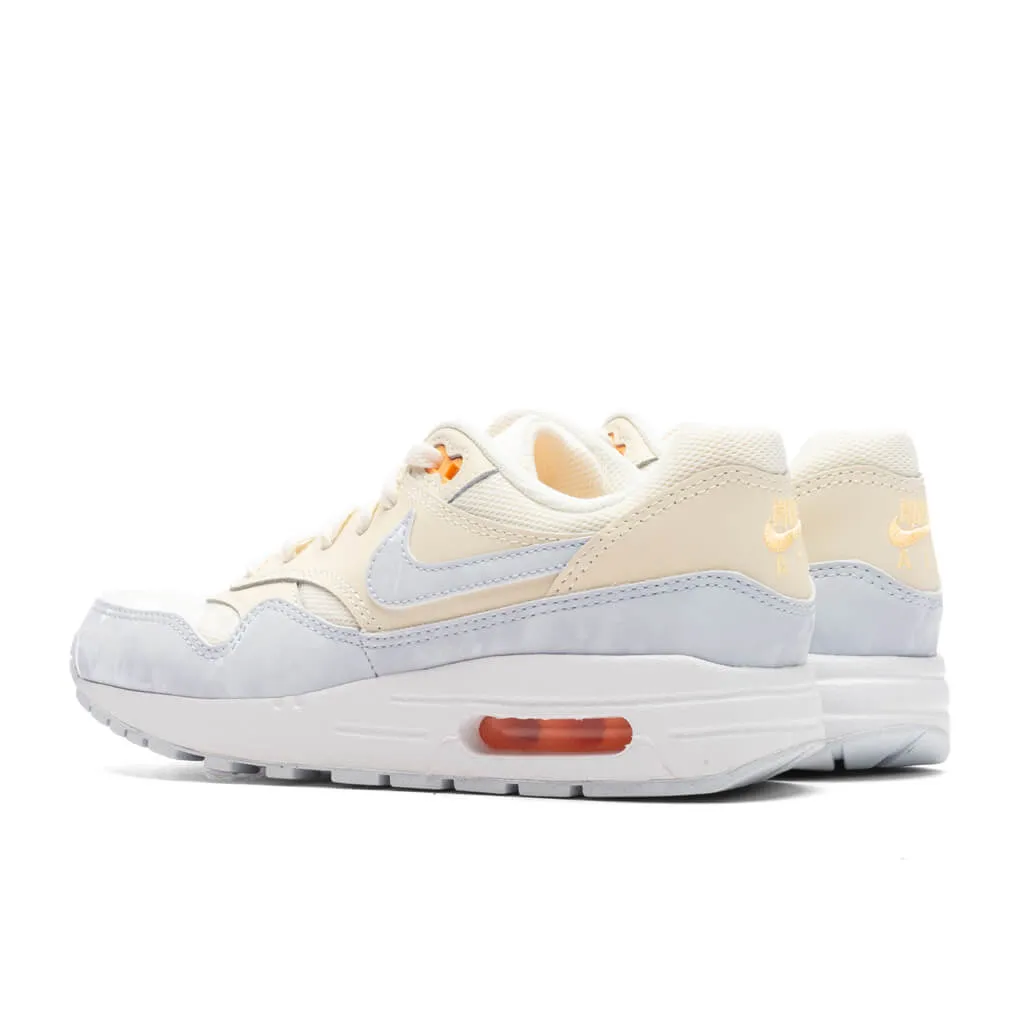 Air Max 1 (GS) - Pale Ivory/Football Grey/Melon Tint