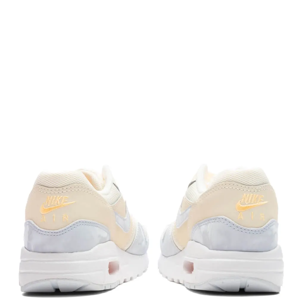 Air Max 1 (GS) - Pale Ivory/Football Grey/Melon Tint