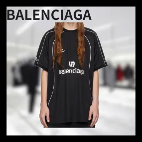 BALENCIAGA  |Crew Neck Street Style Short Sleeves Logo Luxury