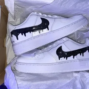 Black Drip Air Force 1 AF1 Custom