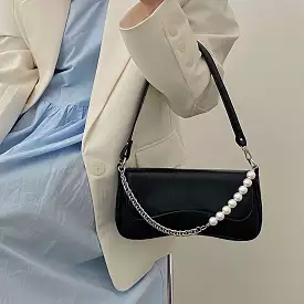 Black Pearl Chain Purse