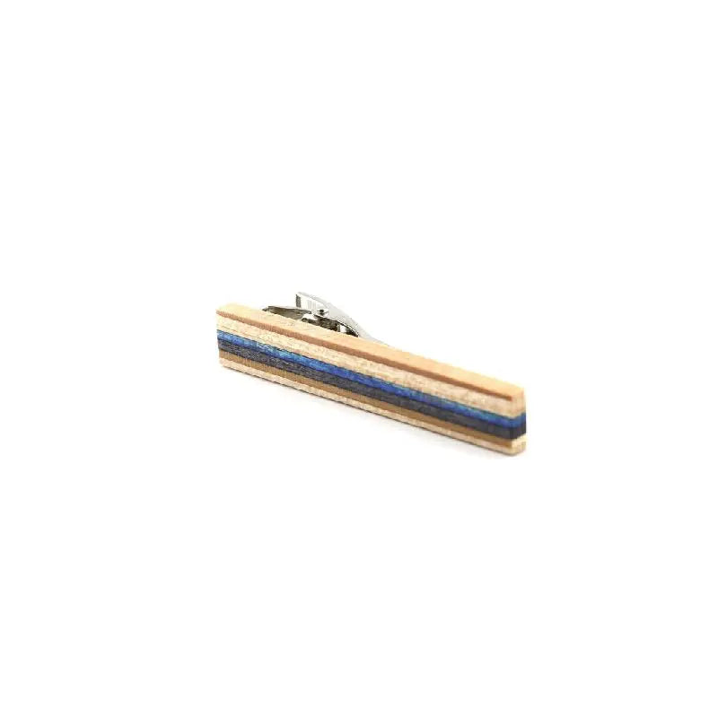 Blue Recycled Skateboard Tie Clip