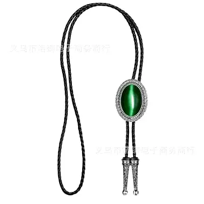 bolo tie Cowboy for men Vintage Indian mens tie Turquoise Europe Long style Zinc Alloy Pendant trendy accessories Llavero bijoux