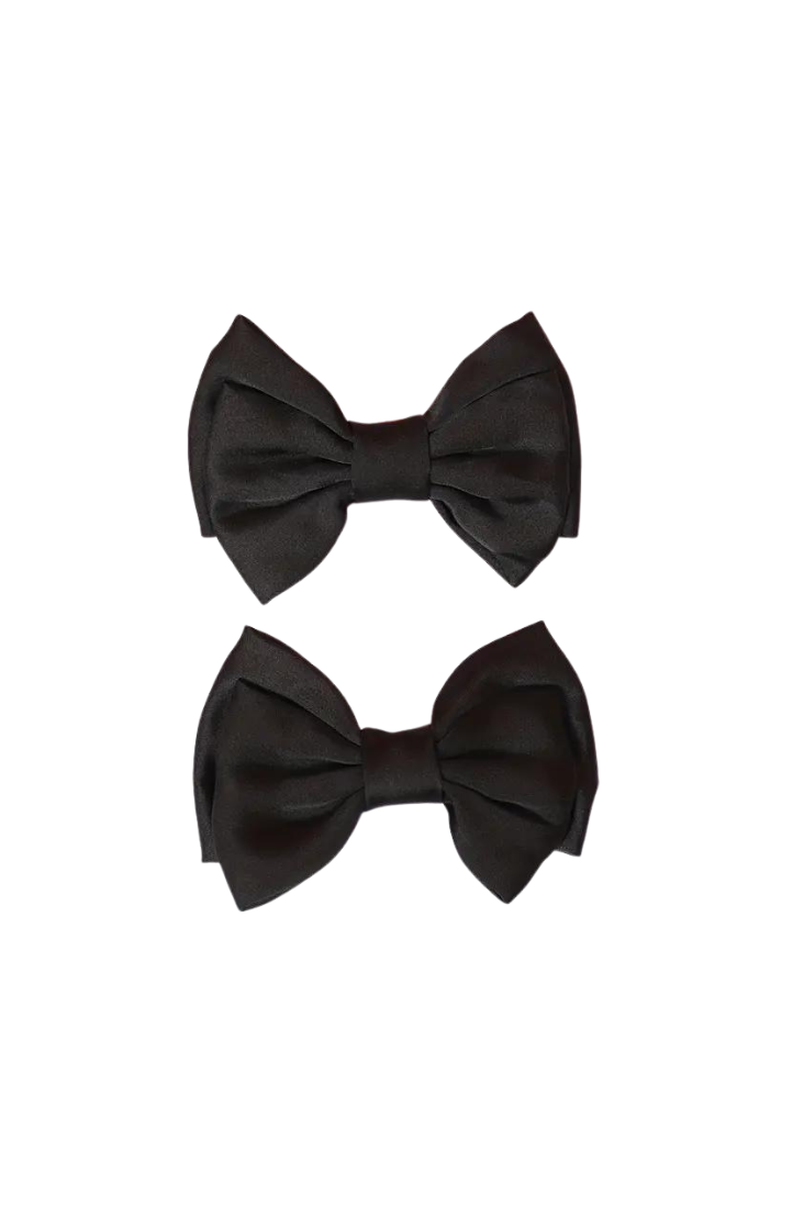 Bow Shoe Clips - Black