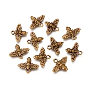 Charms, Tibetan Style, Bee, Antique Bronze, Alloy, 10mm