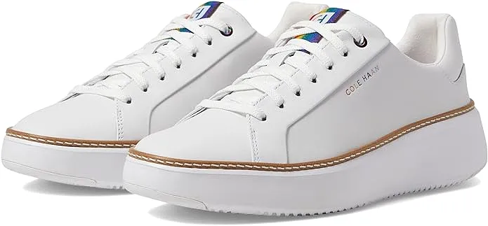 Cole Haan Grandpro Topspin White/Pride Multi Chunky Lace Up Low Top Sneakers