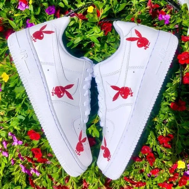 Custom Air Force 1 Red Playboy