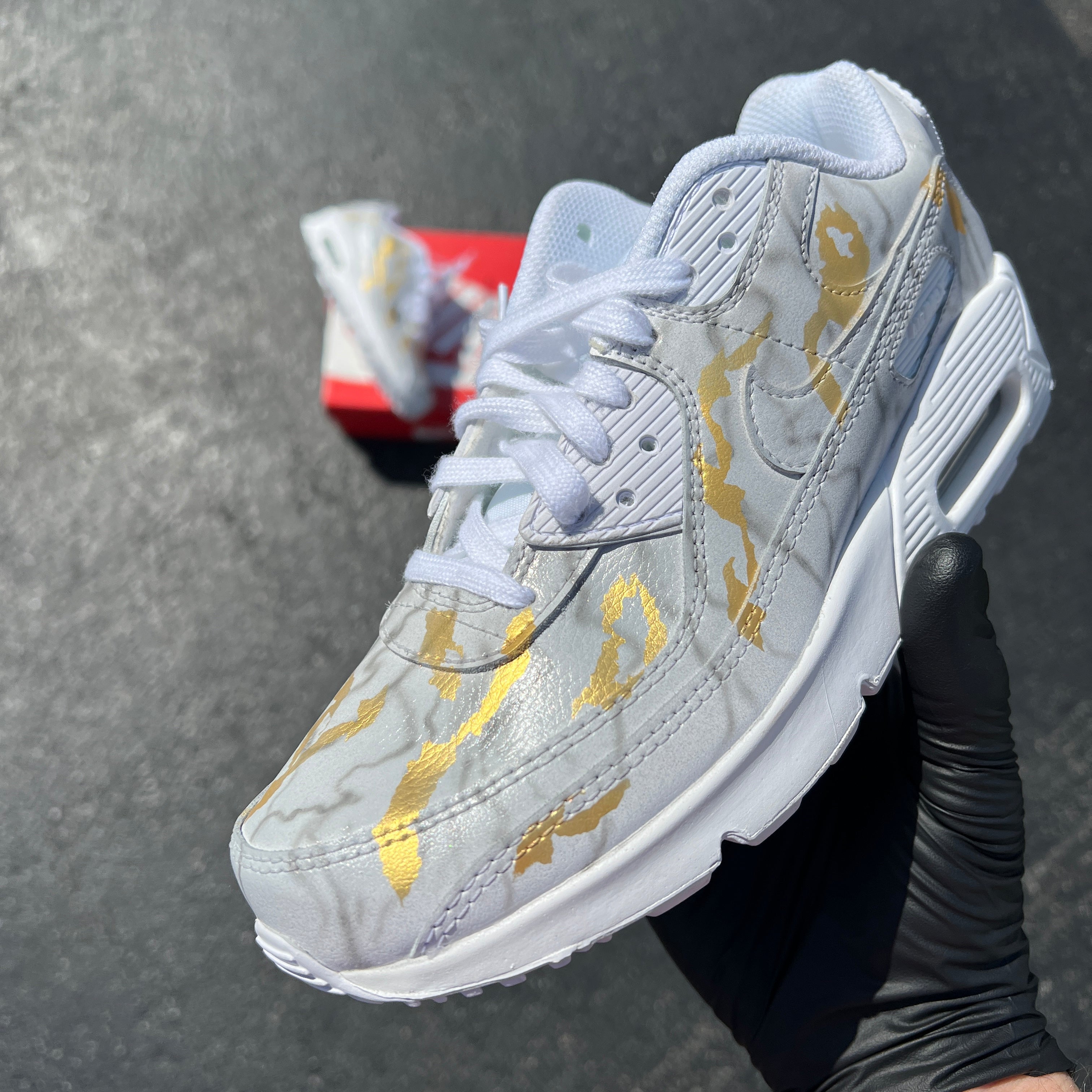 Custom NTWRK Air Max Day Marble Air Max 90s