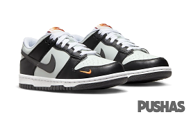 Dunk Low 'Black Bright Mandarin Mini Swoosh' GS (2023)